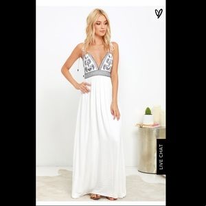 Days of Sunlight Ivory Embroidered Maxi Dress